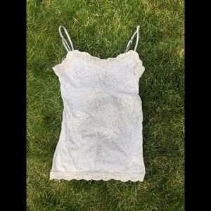 Gray floral lace Forever 21 tank top